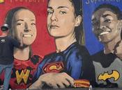 Graffiti callejero TvBoy honor campeonas Barça