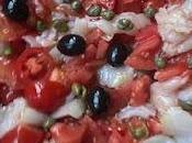 Ensalada tomate bacalao ahumado