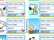 [+10] Etiquetas escolares SNOOPY GRATIS para editar imprimir!