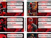 [+10] Etiquetas escolares DEADPOOL GRATIS para editar imprimir!