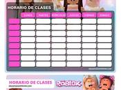 Â¡GRATIS! Horarios Clases ROBLOX NIÃAS para imprimir