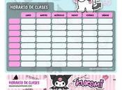 Â¡GRATIS! Horarios Clases KUROMI para imprimir