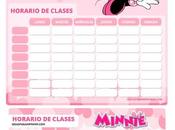 Â¡GRATIS! Horarios Clases MINNIE para imprimir