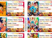 [+10] Etiquetas escolares DRAGON BALL GOKU (GRATIS) para editar imprimir!