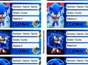 [+10] Etiquetas escolares SONIC (GRATIS) para editar imprimir!