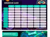 Â¡GRATIS! Horarios Clases GAMER para imprimir