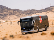 Yutong prueba Pro, autobús eléctrico, calor extremo Arabia Saudita