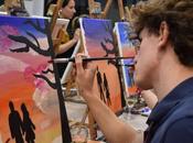 Wine, experiencia divertida clases pintura Madrid Barcelona