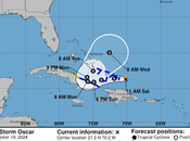 forma este sábado tormenta tropical Oscar