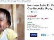 Ponen venta bebé 'Mercado libre'.