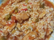 Arroz pollo hortelana