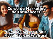 Curso Marketing Influencers Modalidad 100% Virtual Acceso Gratis