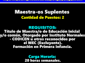 Maestra-os Suplentes Cargos