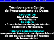 Técnico-a para Centro Procesamiento Datos
