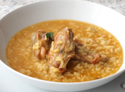 Arroz caldoso conejo