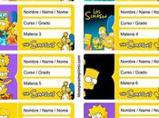 [+10] Etiquetas escolares SIMPSONS GRATIS para editar imprimir!