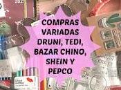 Compras variadas cost Druni, Tedi, Pepco, Shein Bazar chino (papelería, material escolar, maquillaje, velas, zapatillas)