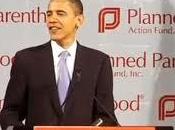 Obama tapa signo religioso cristiano "IHS" exhibe propaganda abortista "Planned Parenthood"