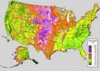 Nuevo mapa detallado recursos eólicos EE.UU