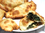 Empanadillas espinacas queso feta freidora aire.