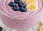 Mousse light arándanos plátano