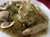 Merluza salsa verde almejas
