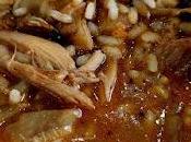 Arroz caldoso pollo alcachofas