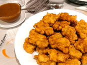 Buñuelos merluza salsa miel mostaza