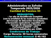 Administrativo-as Zafrales Temporada 2025-2026