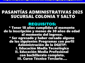Pasantías administrativas 2025 sucursal colonia salto