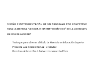 Tesis maestría sobre Enseñanza cine competencias