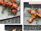 Tres brochetas para barbacoa