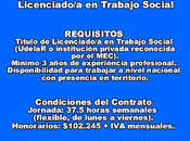 Convocatoria: Licenciado-a Trabajo Social
