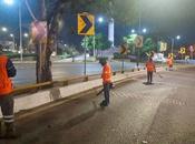 Avenida Salvador Nava recibe mantenimiento integral carriles centrales
