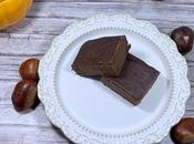 Brownie chocolate castañas azúcar