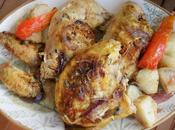 Pollo asado (abierto mariposa) salsa naranja miel