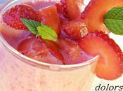 Crema yogur fresas tropezones