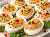 Huevos rellenos Navidad