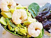 Aguacates rellenos gambas